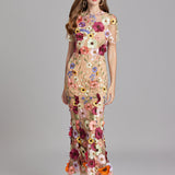 Sleeveless Floral Maxi Dress for Women – Elegant Evening Wear