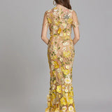 Sleeveless Floral Maxi Dress for Women – Elegant Evening Wear