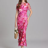 Sleeveless Floral Maxi Dress for Women – Elegant Evening Wear
