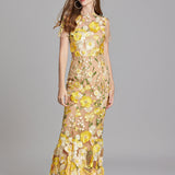 Sleeveless Floral Maxi Dress for Women – Elegant Evening Wear