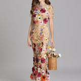 Sleeveless Floral Maxi Dress for Women – Elegant Evening Wear