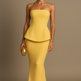 Elegant Strapless Maxi Dress