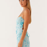 Sequin & Beaded Mini Dress with Open Back