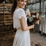 Women's Wedding Gown – Elegant Lace-Top Bridal Dress