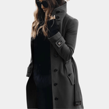 Elegant Warm Trench Coat | Women's Waterproof Winter Wear