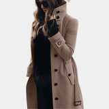 Elegant Warm Trench Coat | Women's Waterproof Winter Wear