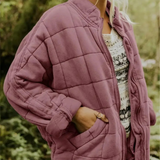 Women's Oversized Quilted Jacket – Padded Winter Outerwear