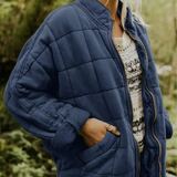 Women's Oversized Quilted Jacket – Padded Winter Outerwear