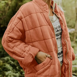 Women's Oversized Quilted Jacket – Padded Winter Outerwear