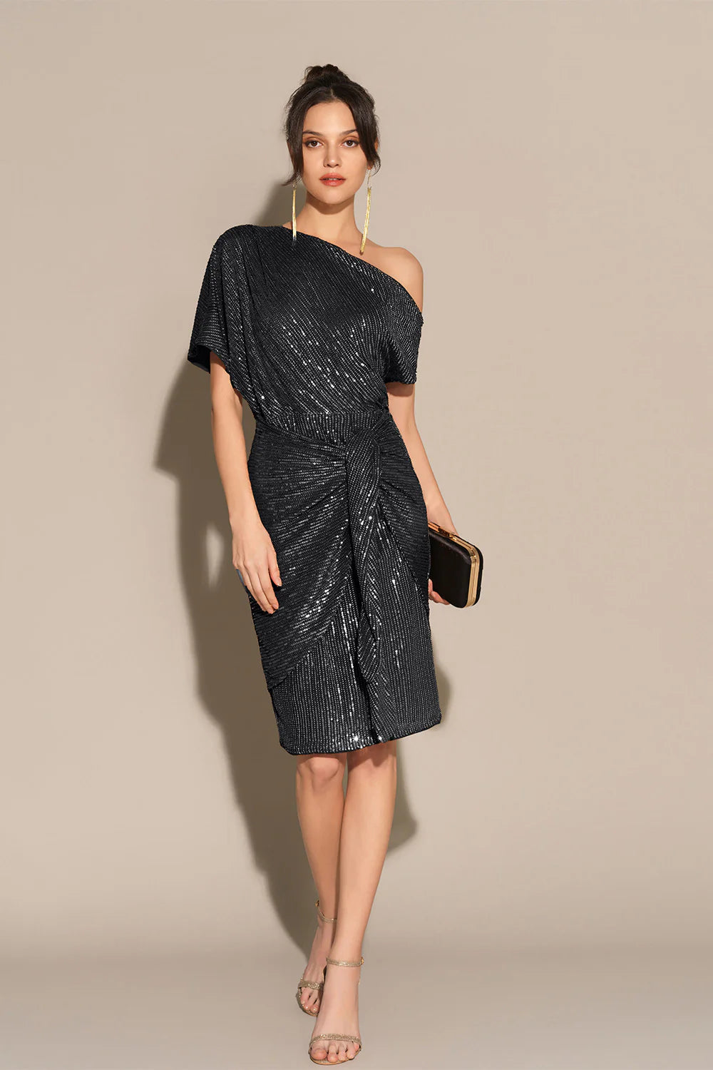 Sequined Off Shoulder Party Dress