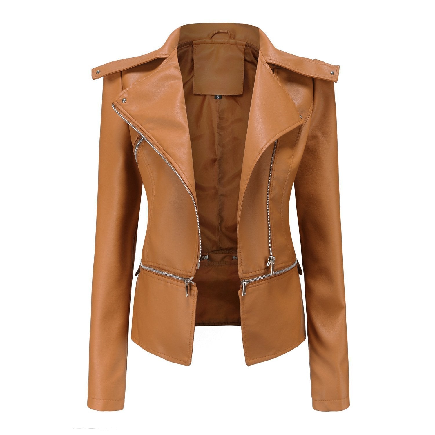 Zipper Soft Leather Jacket