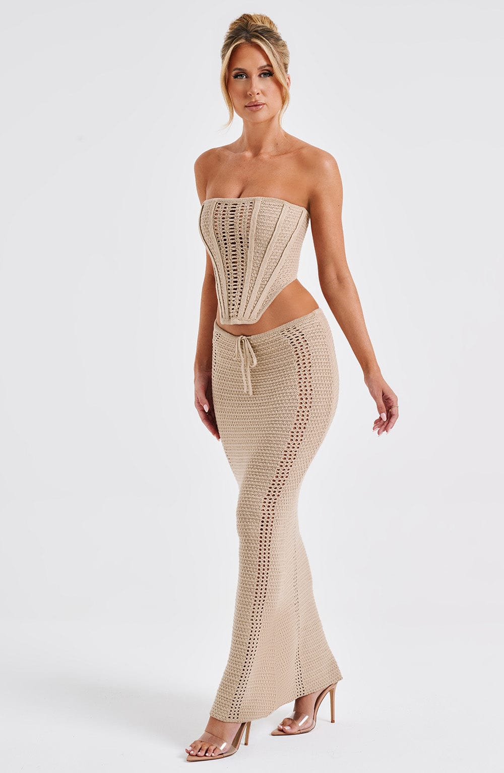 MIRA MAXI SKIRT - BEIGE