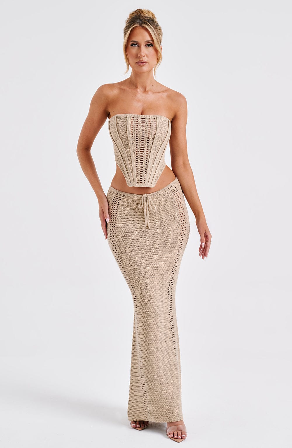 MIRA MAXI SKIRT - BEIGE