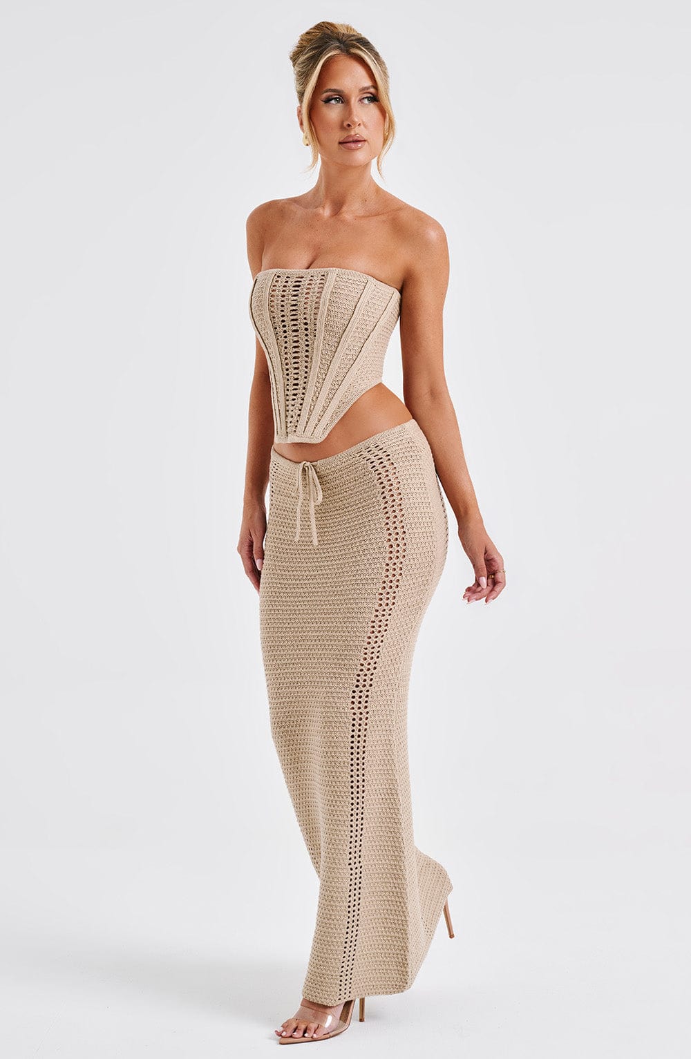 MIRA MAXI SKIRT - BEIGE