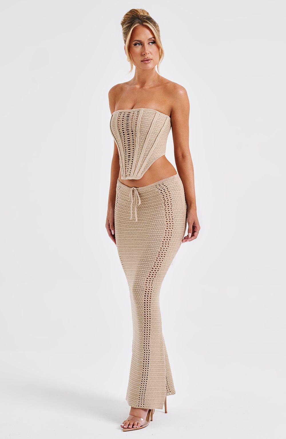 MIRA MAXI SKIRT - BEIGE