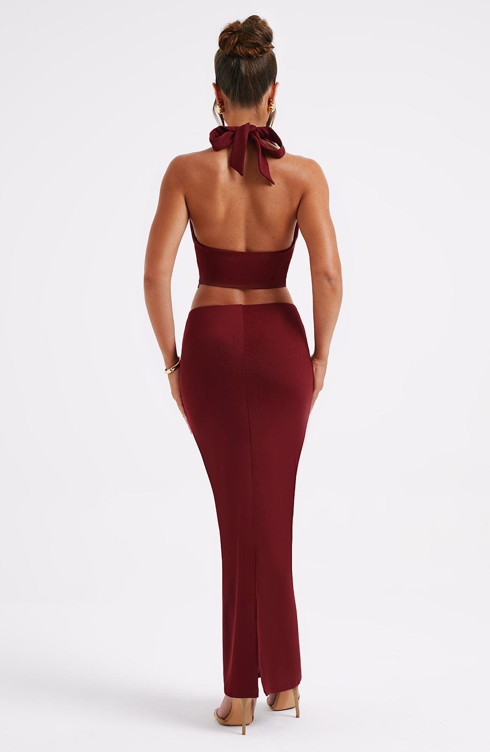 NERISSA MAXI SKIRT - BURGUNDY