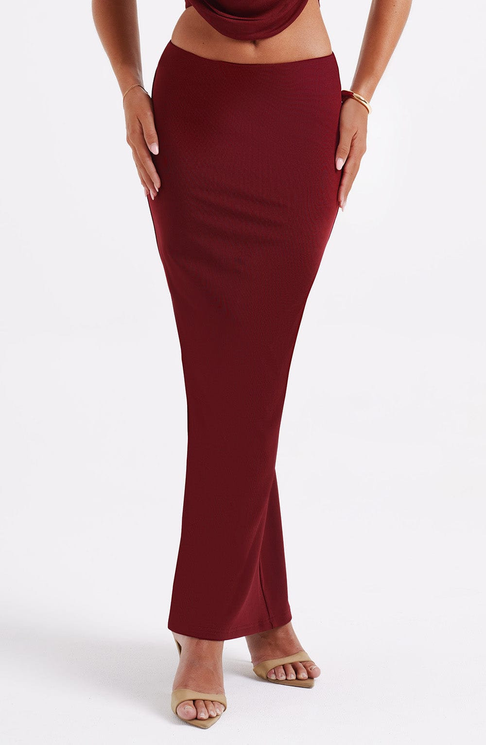 NERISSA MAXI SKIRT - BURGUNDY