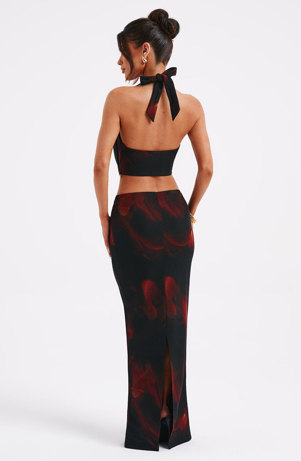 NERISSA MAXI DRESS - FIRE PRINT