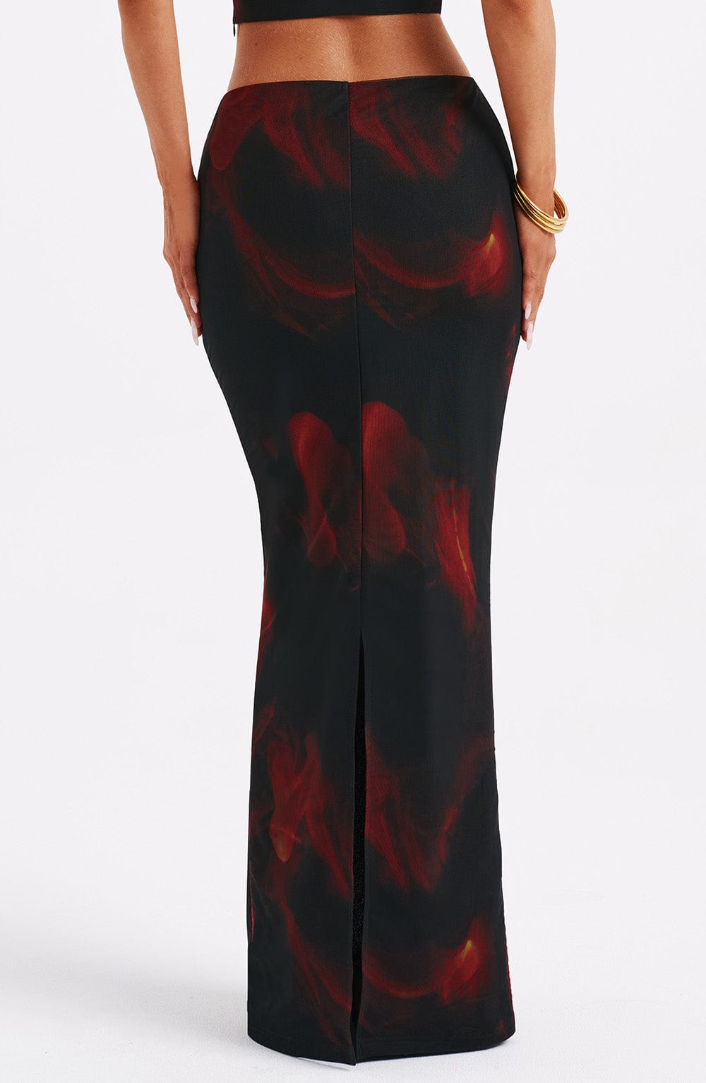 NERISSA MAXI DRESS - FIRE PRINT