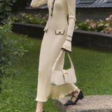 Women’s Tailored Contrast Trim Midi Dress