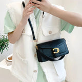 Structured Shoulder Bag with Gold Hardware