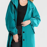 Stylish Oversized Rain Jacket | Women's Waterproof Hooded Windbreaker