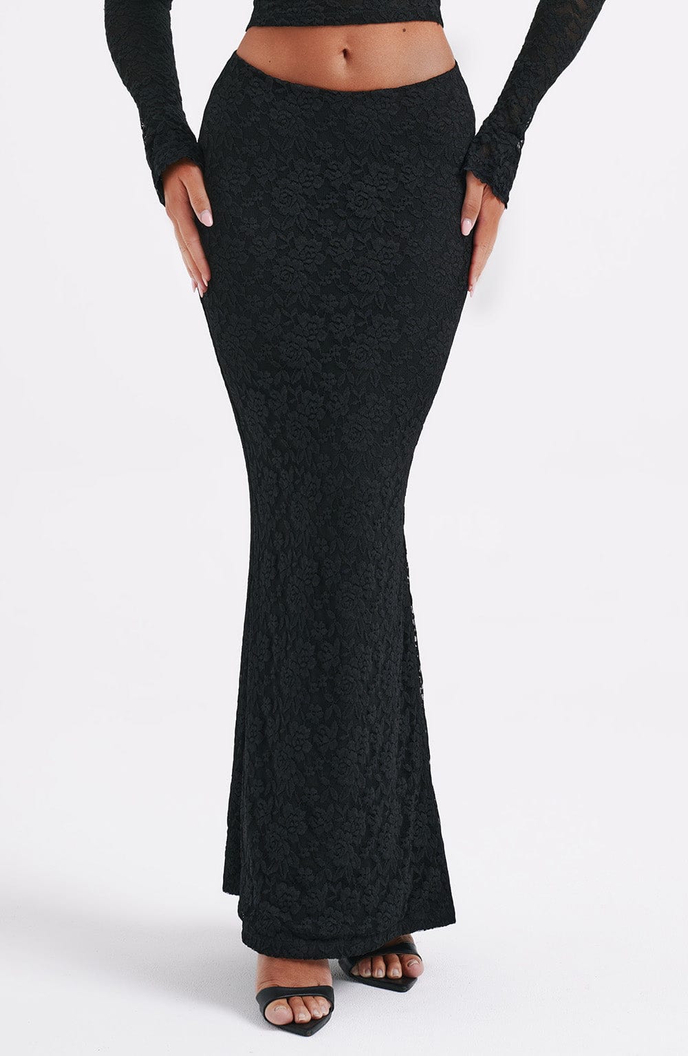 RHEA MAXI SKIRT - BLACK