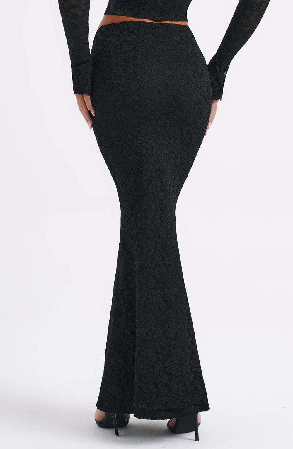 RHEA MAXI SKIRT - BLACK