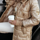 Long Puffer Parka with Fleece-Lined Hood