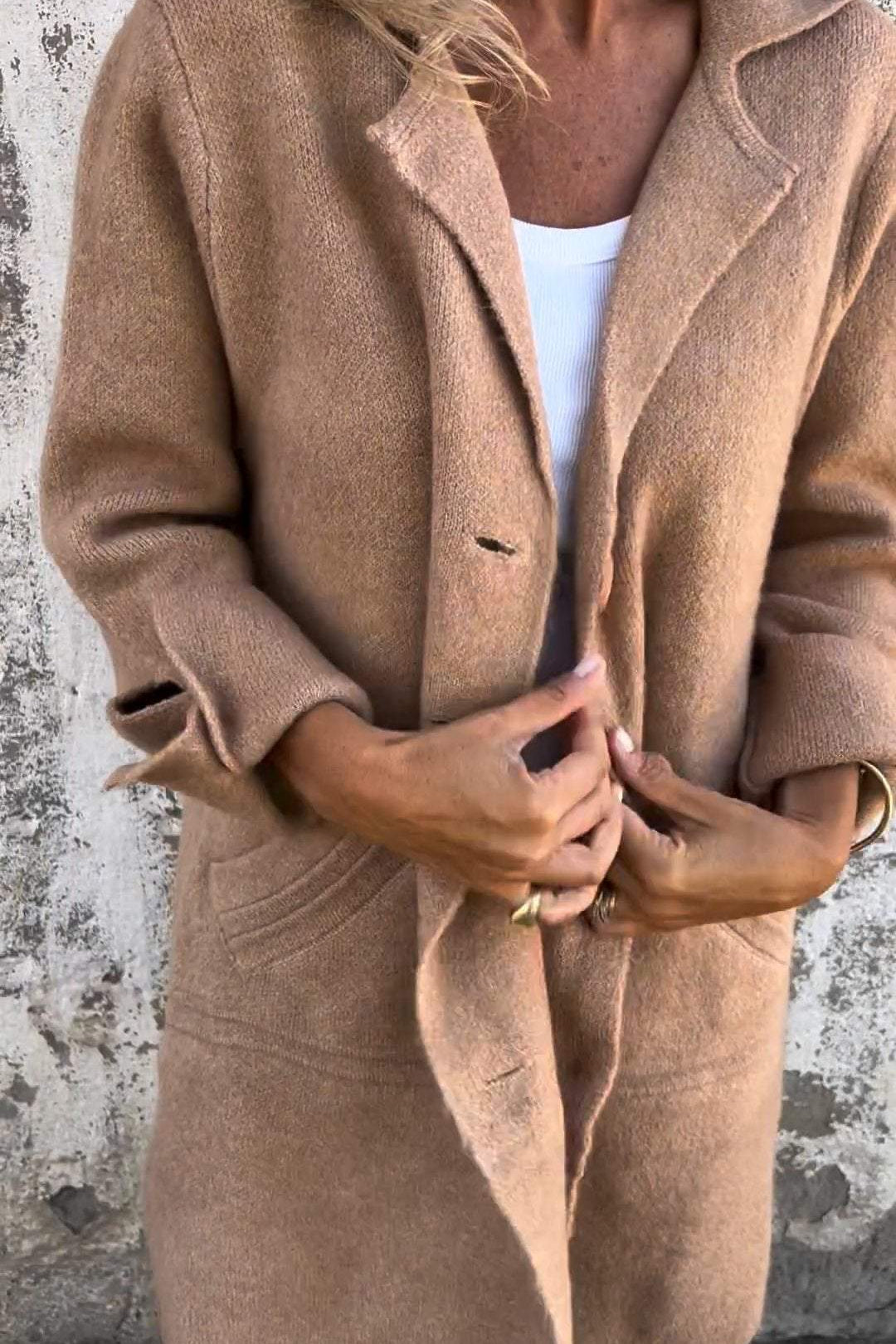 Casual Lapel Single-breasted Long Coat