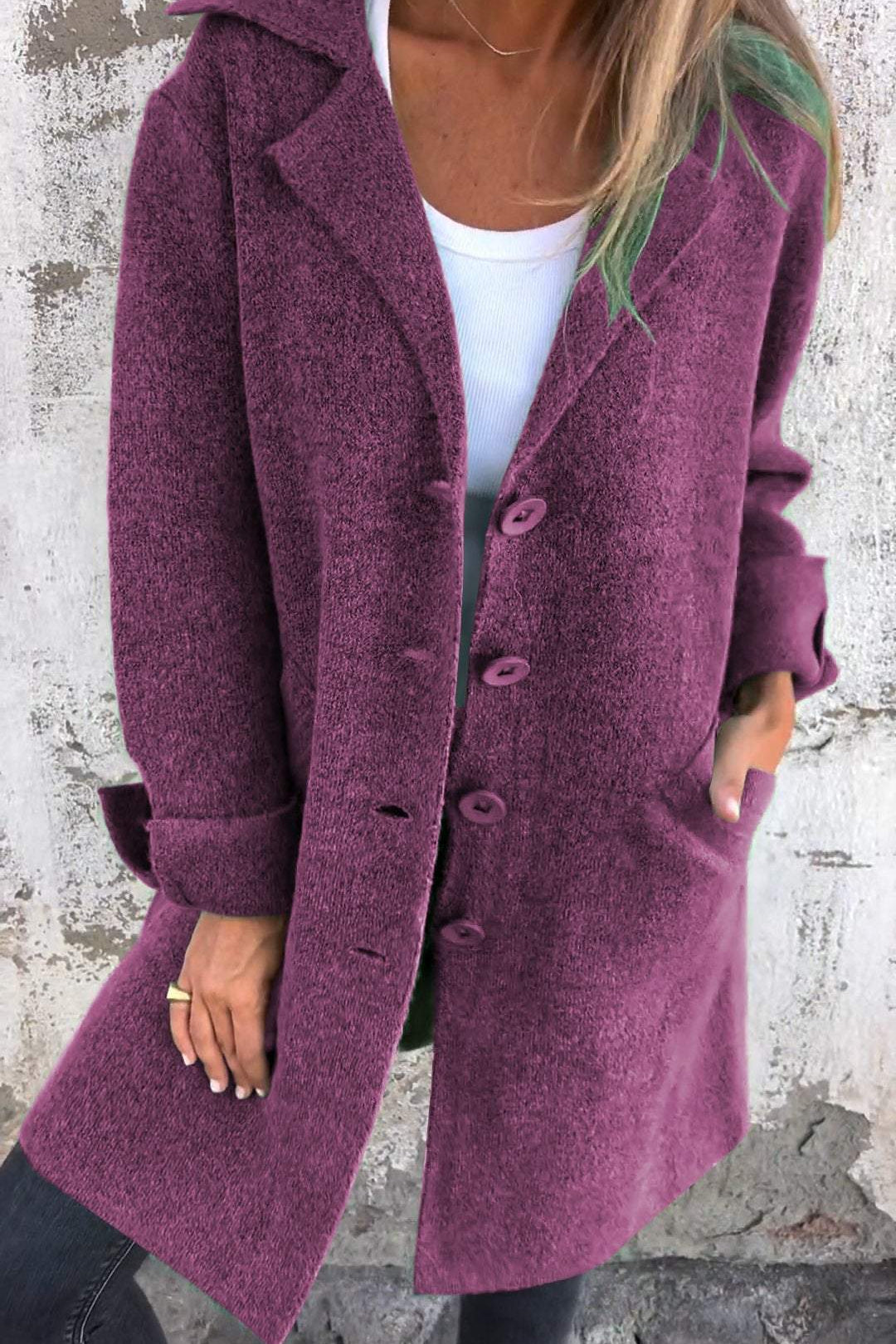 Casual Lapel Single-breasted Long Coat