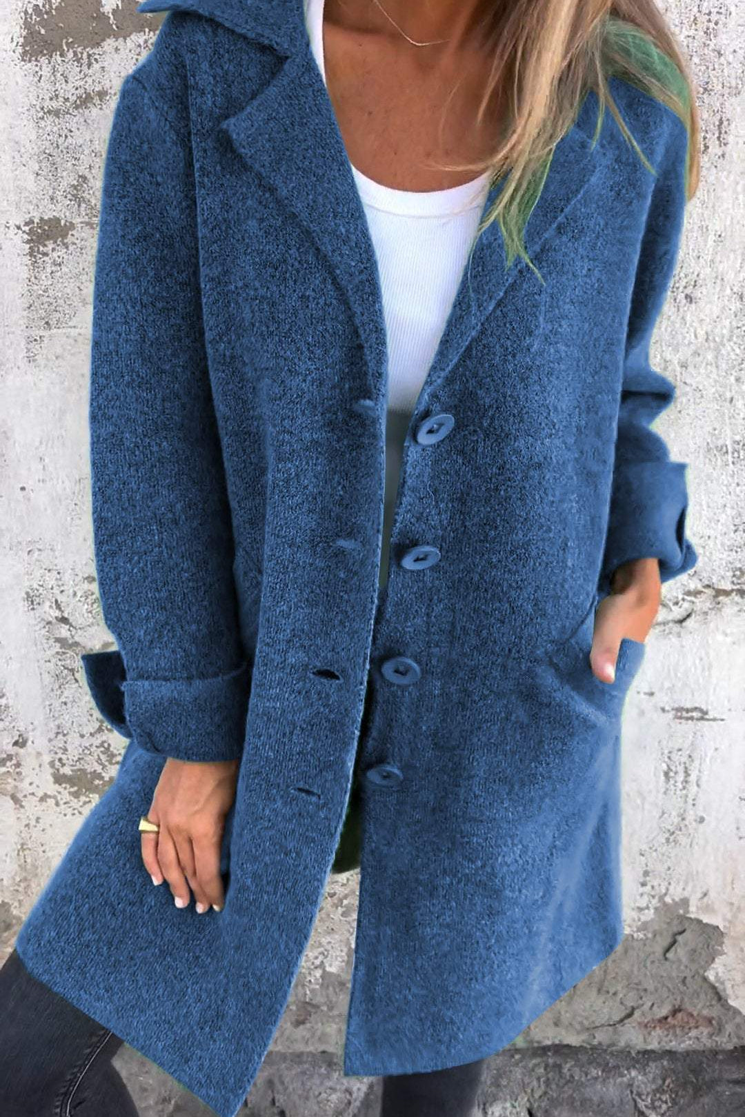 Casual Lapel Single-breasted Long Coat