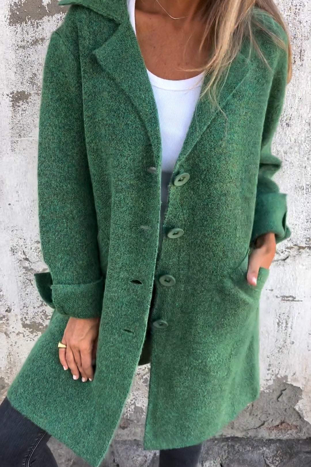 Casual Lapel Single-breasted Long Coat