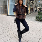 Women’s Brown Faux Fur Waistcoat
