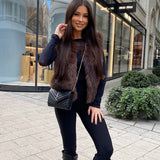 Women’s Brown Faux Fur Waistcoat