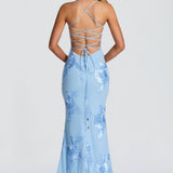 Floral Corset Maxi Dress for Wedding Guests