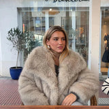 Luxe Faux Fur Coat | Women's Plush Oversized Winter Jacket