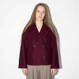 Women’s Pointed Lapel Cropped Jacket – Smart Double‑Breasted Style