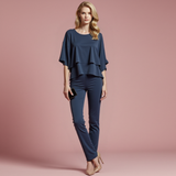 Women’s Cold Shoulder Jumpsuit – Elegant Two-Piece Set